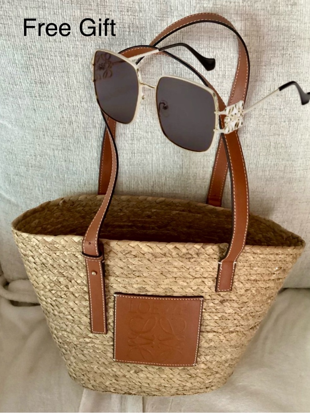 Braided Straw Crossbody Bag in Natural Tan, No Offers…